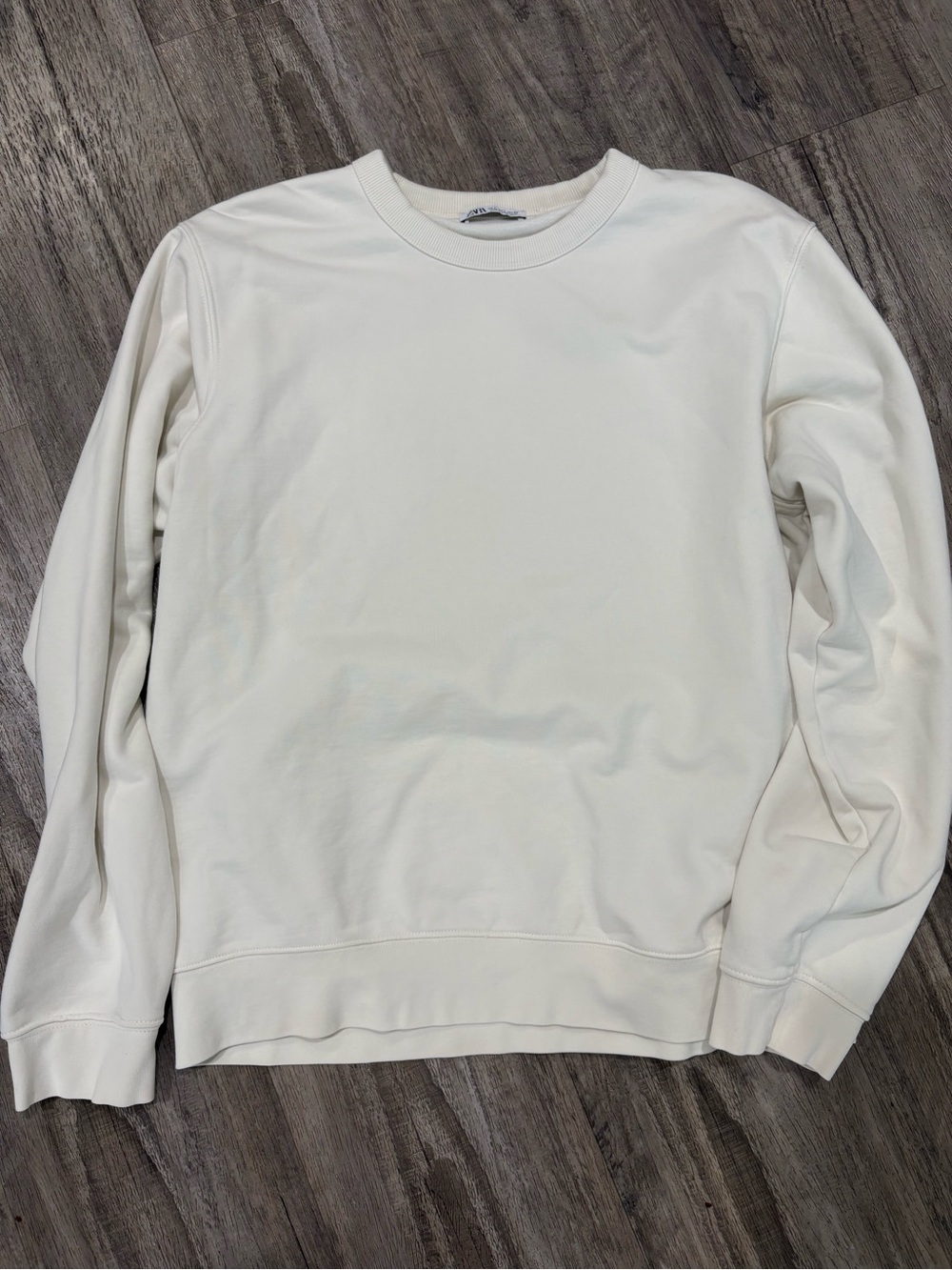 Zara Men's Crewneck Sweatshirt - Cream